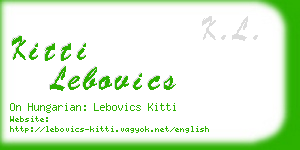 kitti lebovics business card